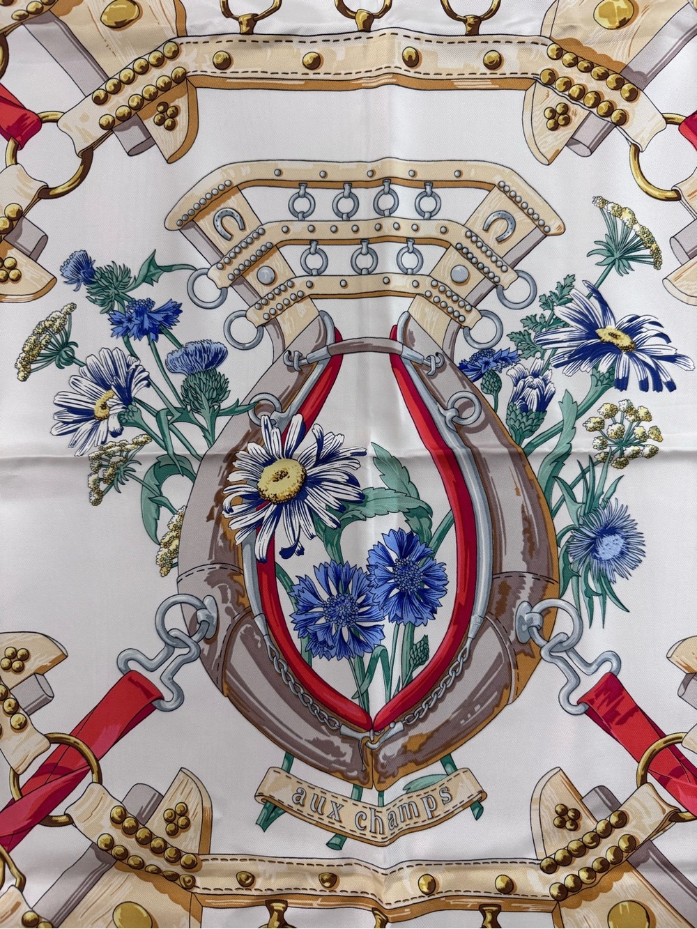 Hermes Aux Champs Carre Silk Scarf - Picture 8 of 8